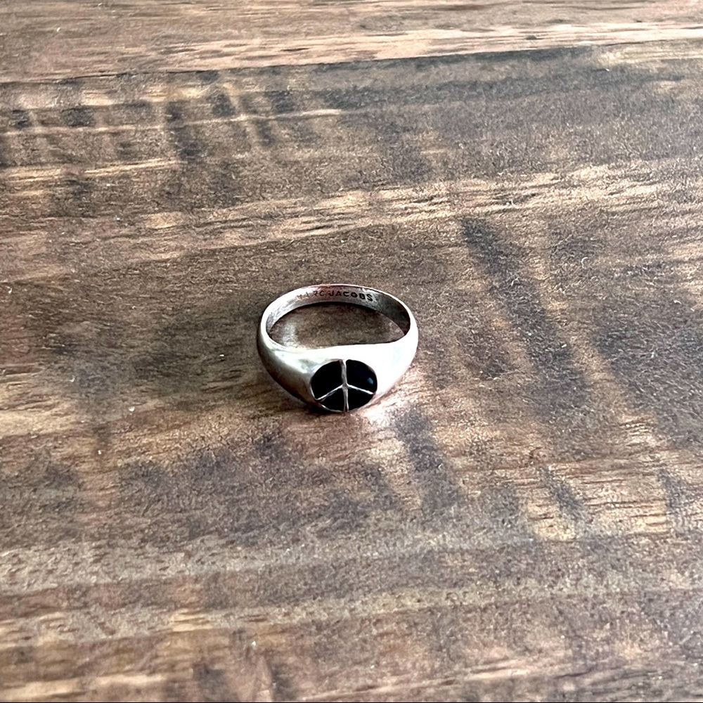 Marc Jacobs silver “Peace” ring, size 5